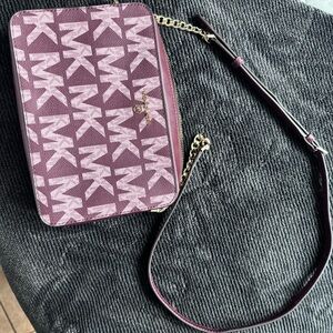 Michael Kors Purple Logo Crossbody Bag